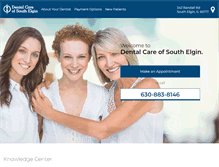 Tablet Screenshot of dentalcareofsouthelgin.com